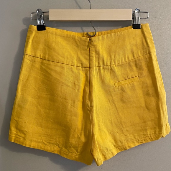Lucca Couture yellow high waisted shorts - Picture 2 of 9